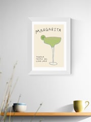 East End Prints White Margarita Wall Art Print by Amber May Art - Image 1 of 2
