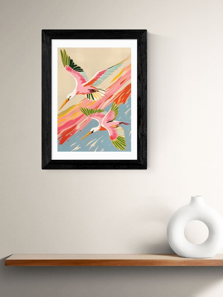 East End Prints Black Roseate Spoonbills Wall Art Print by 83 Oranges - Image 1 of 2 East End Prints Black Roseate Spoonbills Wall Art Print by 83 Oranges - Image 1 of 2