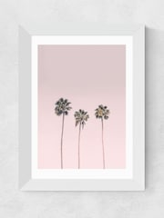 East End Prints White Palms On Pink Wall Art Print by 1x Gallery - Image 2 of 2