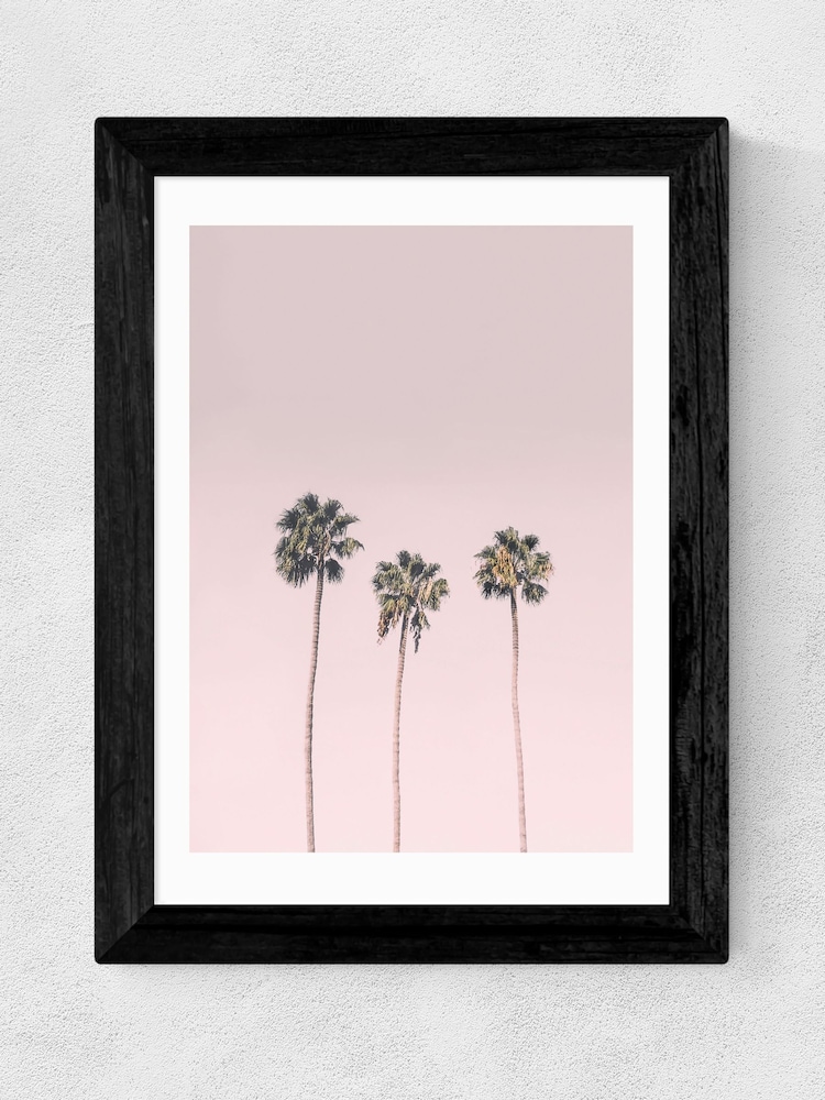 East End Prints Black Palms On Pink Wall Art Print by 1x Gallery - Image 1 of 2 East End Prints Black Palms On Pink Wall Art Print by 1x Gallery - Image 1 of 2