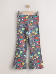 Grey Smiley World Flare Leggings (3-16yrs) - Image 1 of 4