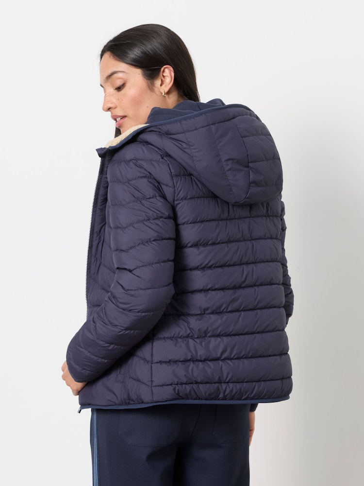 FatFace Erica Navy Puffer Jacket - Image 2 of 5 FatFace Erica Navy Puffer Jacket - Image 2 of 5