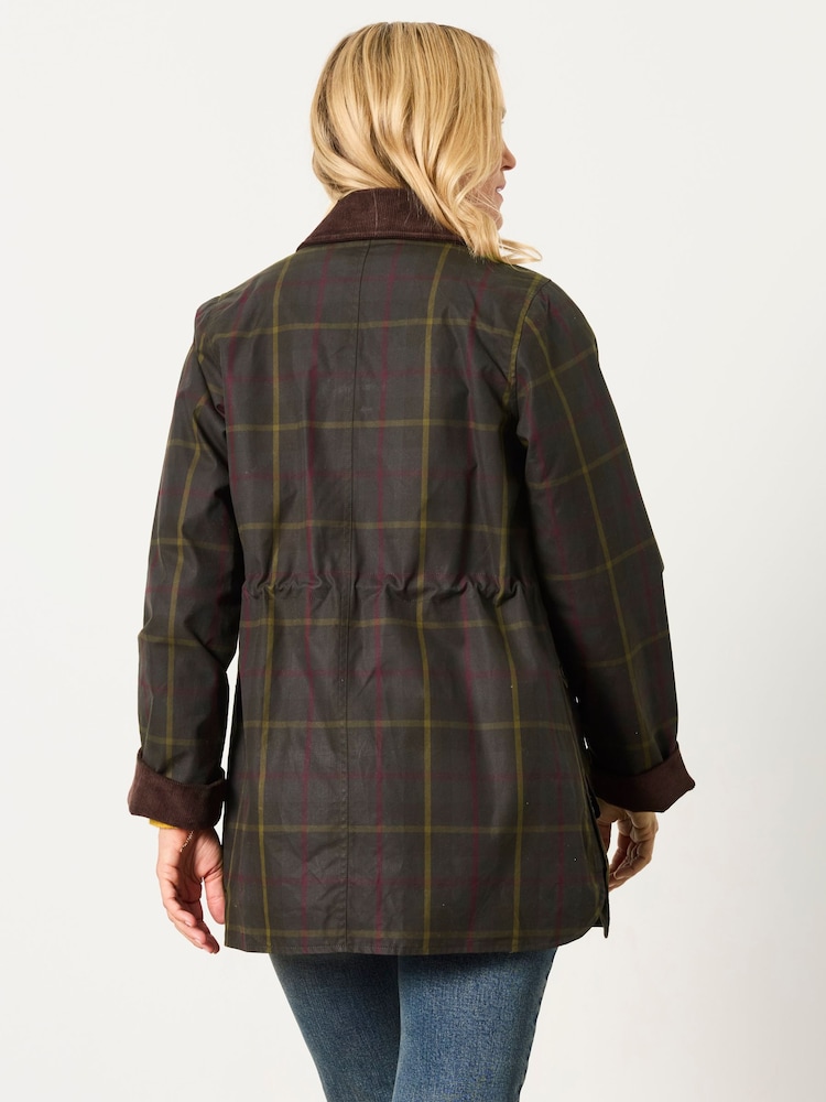 FatFace Kent Green Check Barn Jacket - Image 2 of 6 FatFace Kent Green Check Barn Jacket - Image 2 of 6