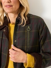 FatFace Kent Green Check Barn Jacket - Image 4 of 6