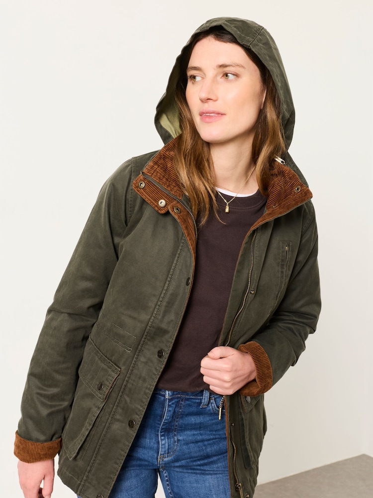FatFace Sussex Green Petite Heritage Jacket - Image 1 of 7 FatFace Sussex Green Petite Heritage Jacket - Image 1 of 7