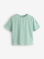 Green Striped Short Sleeve T-Shirt - Image 1 of 1