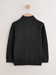 Black Quarter Zip Jumper (3-16yrs) - Image 2 of 4