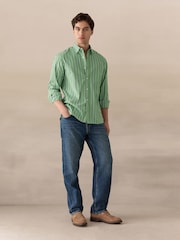 Green Stripe Poplin Long Sleeve Shirt - Image 2 of 8