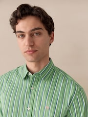 Green Stripe Poplin Long Sleeve Shirt - Image 4 of 8