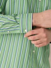 Green Stripe Poplin Long Sleeve Shirt - Image 5 of 8