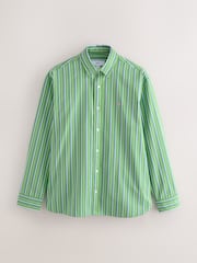 Green Stripe Poplin Long Sleeve Shirt - Image 6 of 8