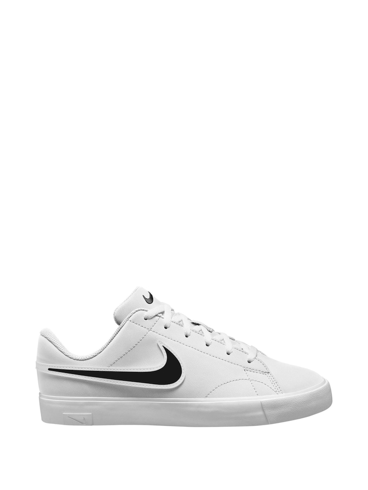 Nike White/Black Youth Tennis Essential Trainers - Image 1 of 4 Nike White/Black Youth Tennis Essential Trainers - Image 1 of 4