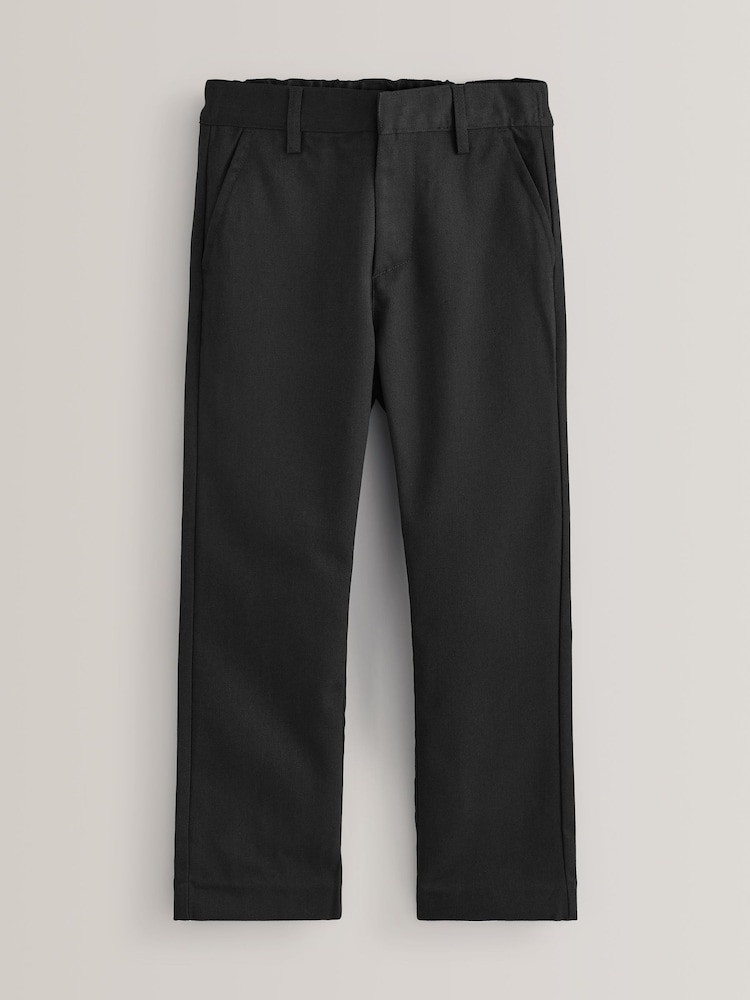 Black Regular Leg Pull On Waist School Trousers 5 Pack (3-17yrs) - Image 2 of 11