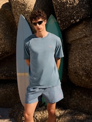 Blue Denim Saltwash Swim Shorts - Image 2 of 6