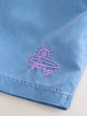 Blue Denim Saltwash Swim Shorts - Image 9 of 10