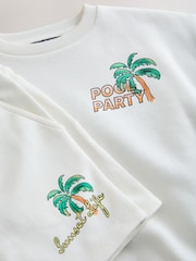 Ecru/White Crew Neck Sweatshirt and Shorts Set (3mths-7yrs) (3mths-7yrs) - Image 5 of 5