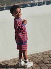 Red/Blue Textured Sweat Top and Shorts Set (3mths-7yrs) - Image 3 of 3