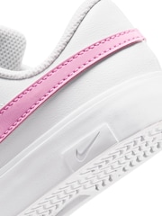 Nike White/Pink Junior Tennis Essential Trainers - Image 6 of 7