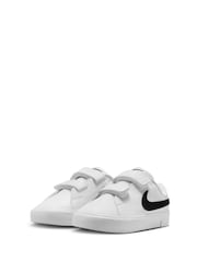 Blanco/Negro - Nike Infant Tennis Essential Trainers - Imagen 2 de 6