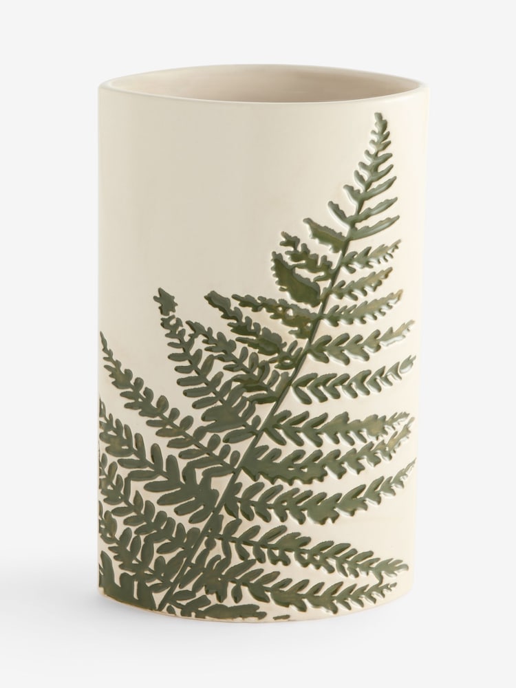 Fern Leaf Ceramic Vase - 圖片 2/4