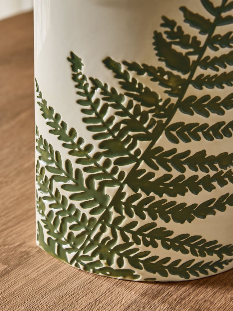Fern Leaf Ceramic Vase - 圖片 4/4