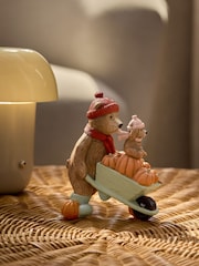 Bertie The Bear and Baby Autumn Pumpkin Picking Ornament - Imagen 1 de 3
