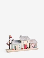 Multi Light Up Autumn Village Scene Wooden Ornament - Image 4 of 5