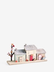 Multi Light Up Autumn Village Scene Wooden Ornament - Image 5 of 5