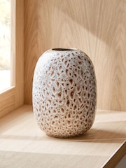 Brown Reactive Glaze Ceramic Vase - Image 5 of 6