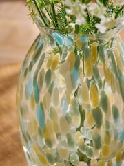 Green/Blue Confetti Glass Large Vase - Image 2 of 3