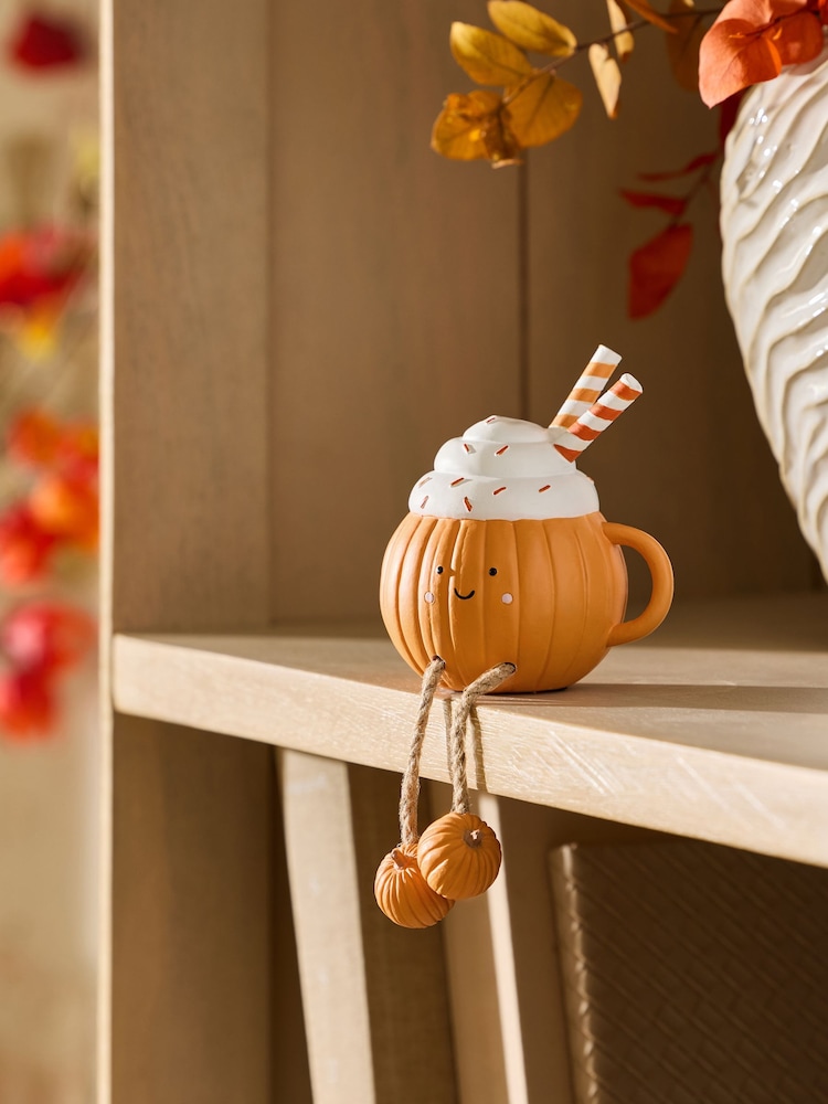 Orange Pumpkin Latter Dangly Character Ornament - Image 1 of 3