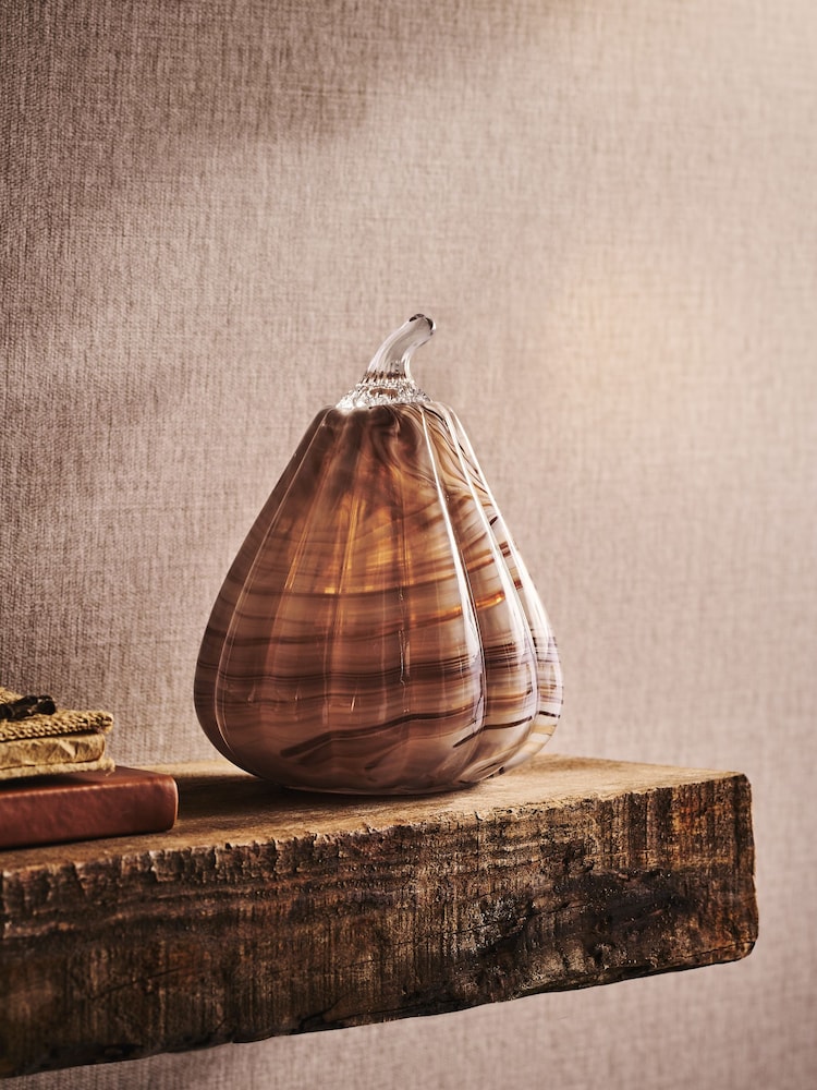 Swirled Glass Autumn Squash Ornament - Imagen 1 de 3