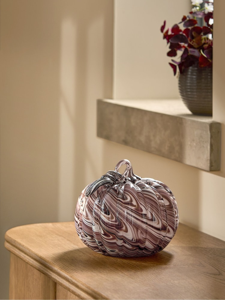 Swirled Glass Pumpkin Ornament - Imagen 1 de 4