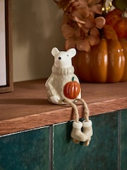 Mouse with a Pumpkin Dangly Character Ornament - Imagen 1 de 3