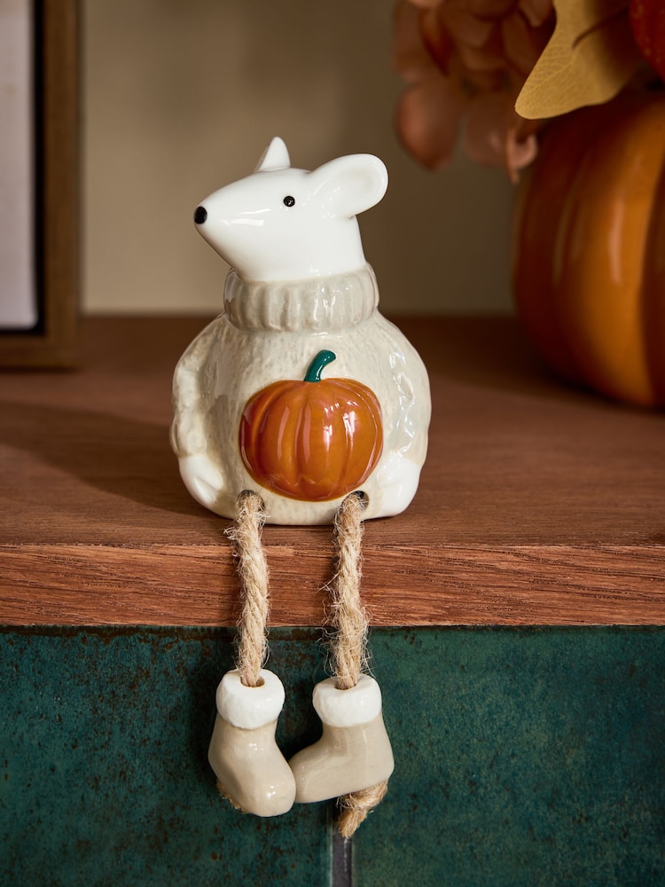 Mouse with a Pumpkin Dangly Character Ornament - Imagen 2 de 3