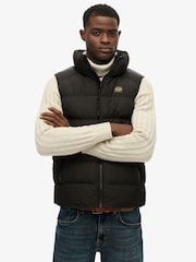 Superdry Black Sports Puffer Gilet - Image 1 of 6