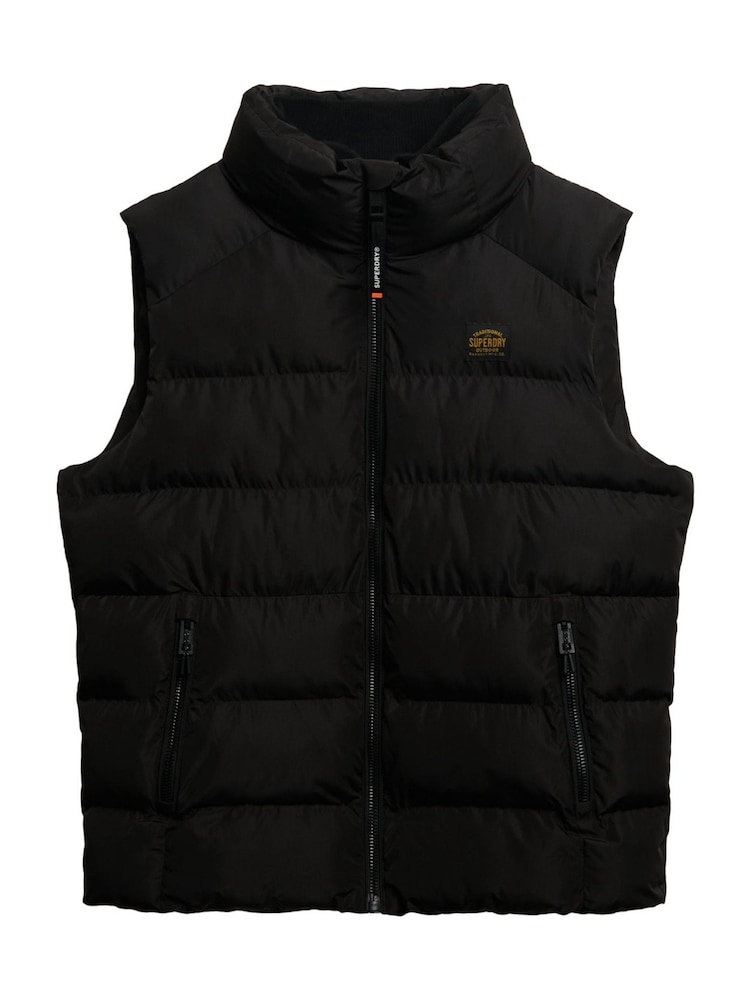Superdry Black Sports Puffer Gilet - Image 6 of 6 Superdry Black Sports Puffer Gilet - Image 6 of 6