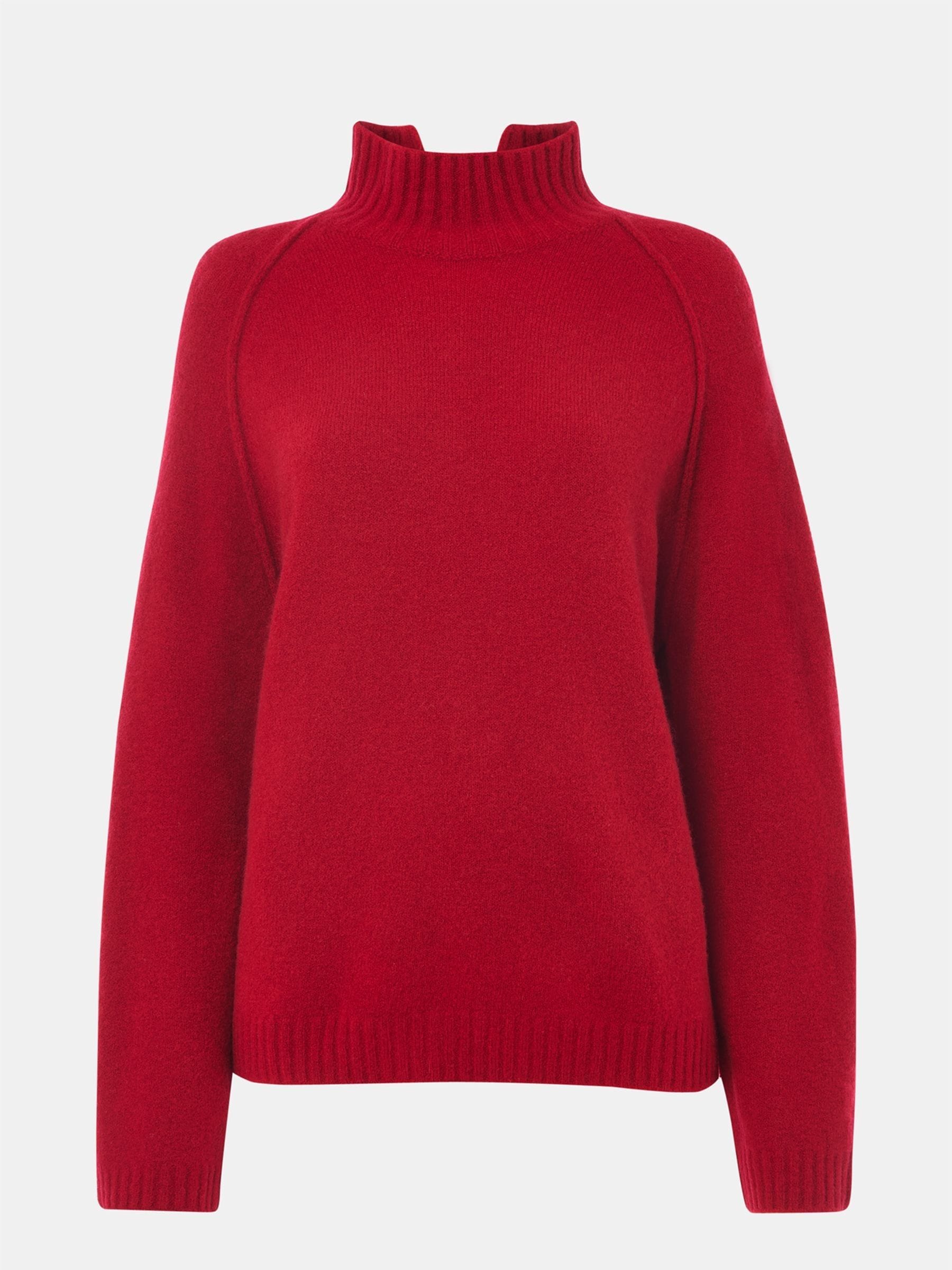 Buy Whistles Red Wool Mix Split Funnel Knit Jumper from Next USA