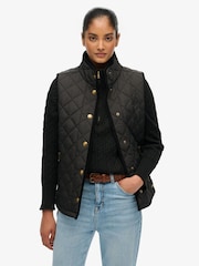 Superdry Black Estate Country Liner Gilet - Image 1 of 6