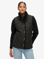 Superdry Black Estate Country Liner Gilet - Image 2 of 6