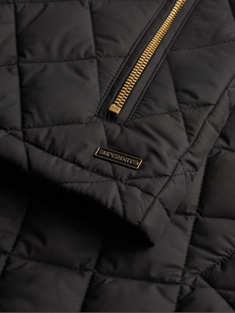 Superdry Black Estate Country Liner Gilet - Image 6 of 6