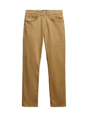Superdry Brown The Merchant Store Sateen Five Pocket Joggers - Image 6 of 7