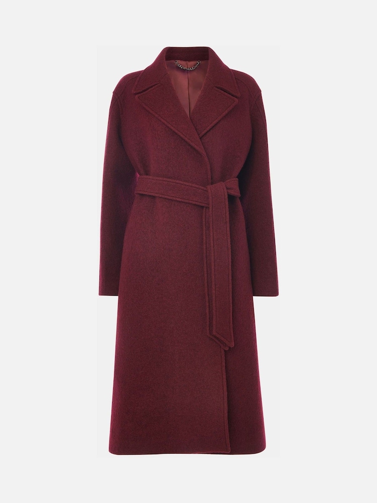 Burdeos - Whistles Long Belted Wool Coat - Imagen 5 de 5