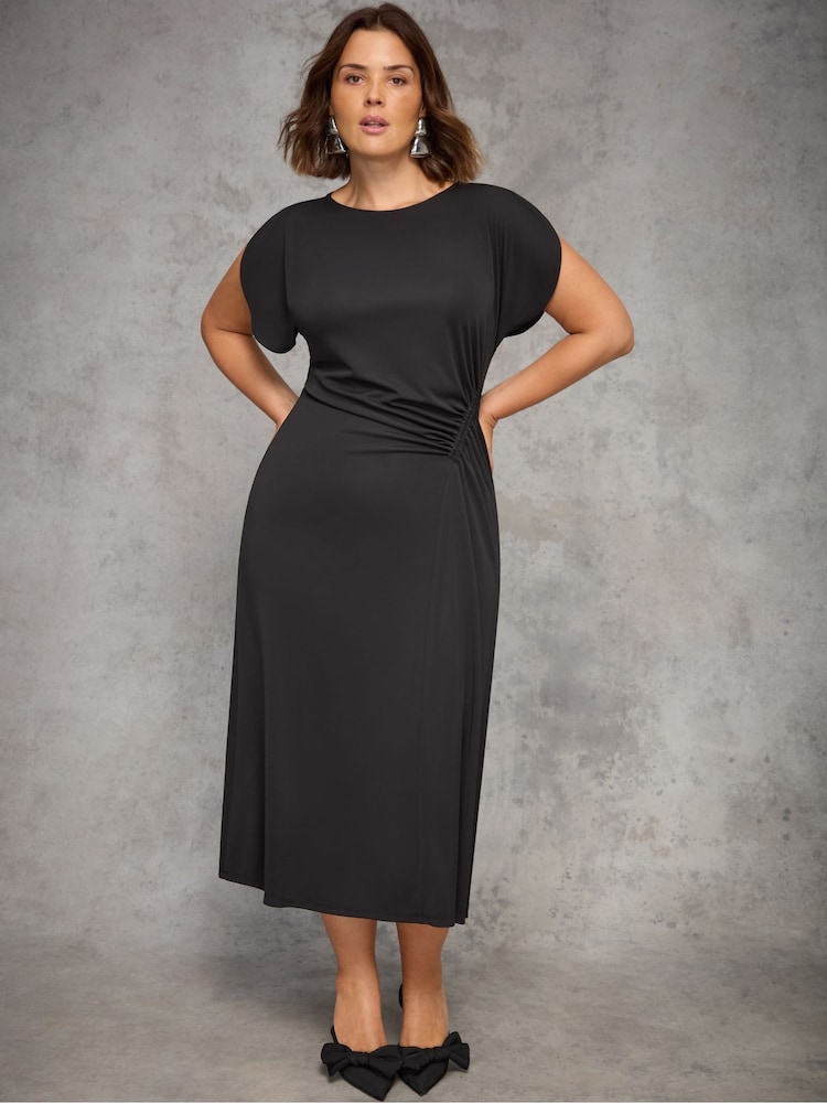 Live Unlimited Black Draped Side Maxi Dress - Image 5 of 5 Live Unlimited Black Draped Side Maxi Dress - Image 5 of 5