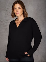 Live Unlimited Black Polo Jumper - Image 1 of 5
