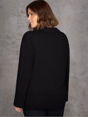 Live Unlimited Black Polo Jumper - Image 4 of 5