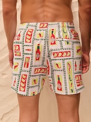 Tabasco Print Textured 5 Inch Swim Shorts - Image 3 of 8