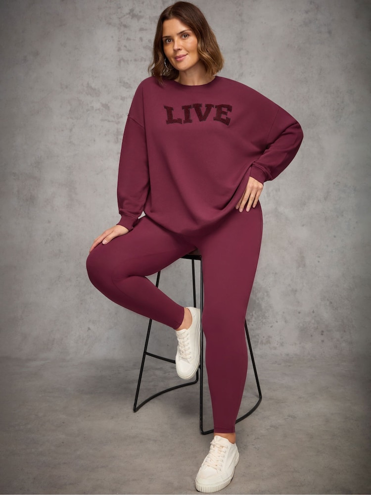 Live Unlimited Red Leggings - Image 2 of 2 Live Unlimited Red Leggings - Image 2 of 2