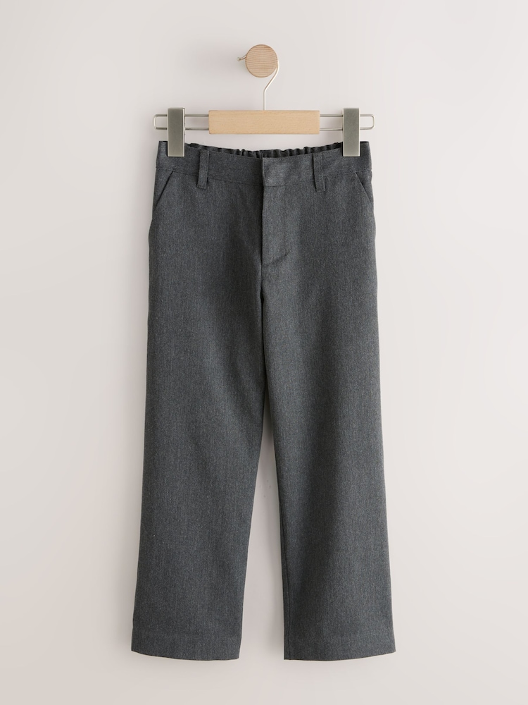 Grey Looser Leg Standard Waist School Trousers (5-17yrs) - Image 1 of 4 Grey Looser Leg Standard Waist School Trousers (5-17yrs) - Image 1 of 4
