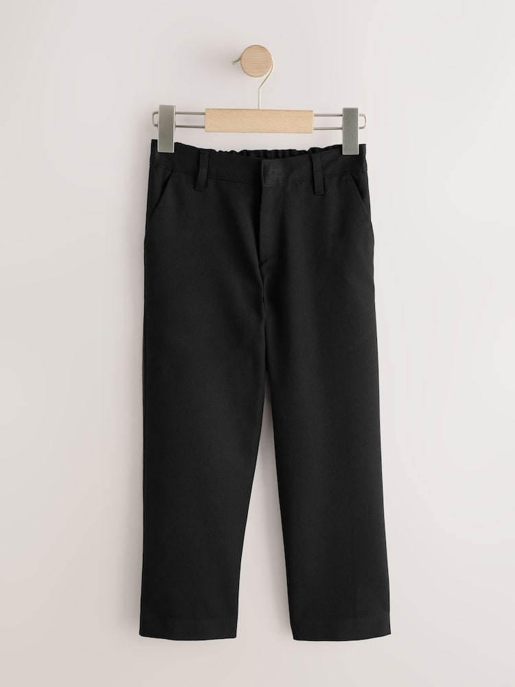 Black Looser Leg Standard Waist School Trousers (5-17yrs) - Image 1 of 4 Black Looser Leg Standard Waist School Trousers (5-17yrs) - Image 1 of 4
